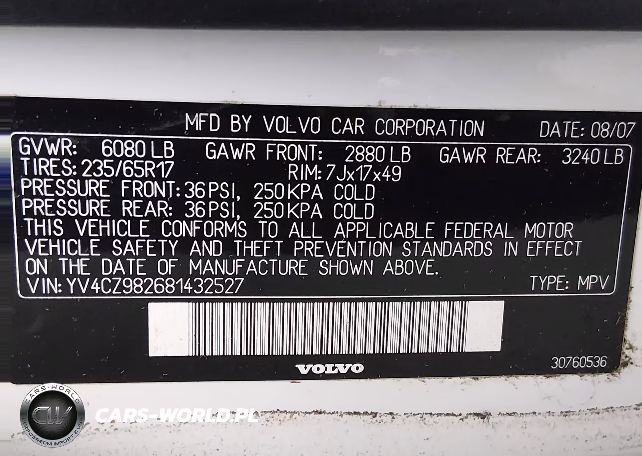 2008 Volvo Xc90 3.2 VIN:YV4CZ982681432527 - 9