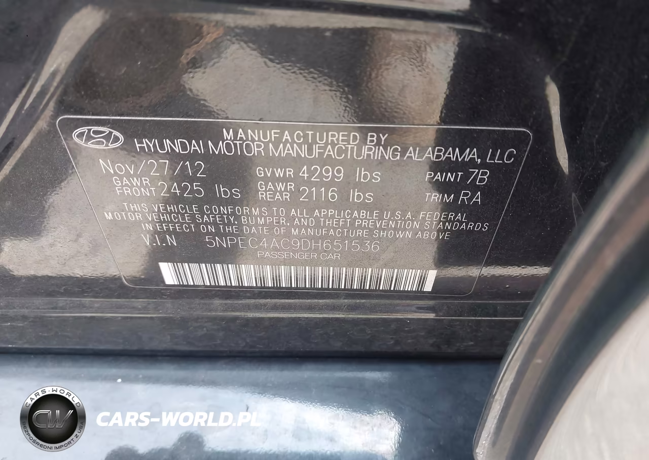 2013 Hyundai Sonata Limited VIN:5NPEC4AC9DH651536 - 9
