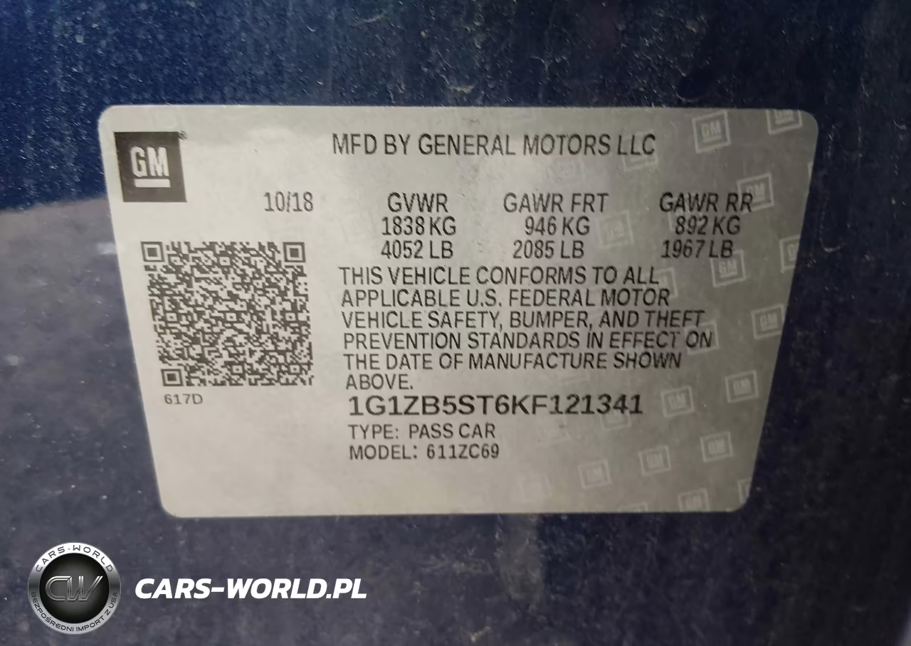 2019 Chevrolet Malibu 1Ls VIN:1G1ZB5ST6KF121341 - 9
