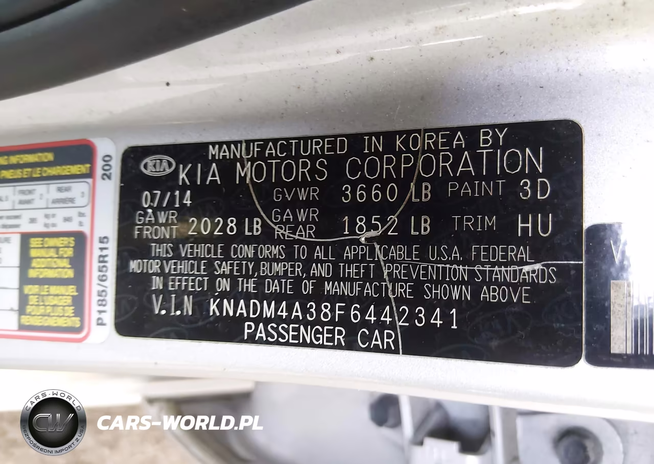 2015 Kia Rio Lx VIN:KNADM4A38F6442341 - 9