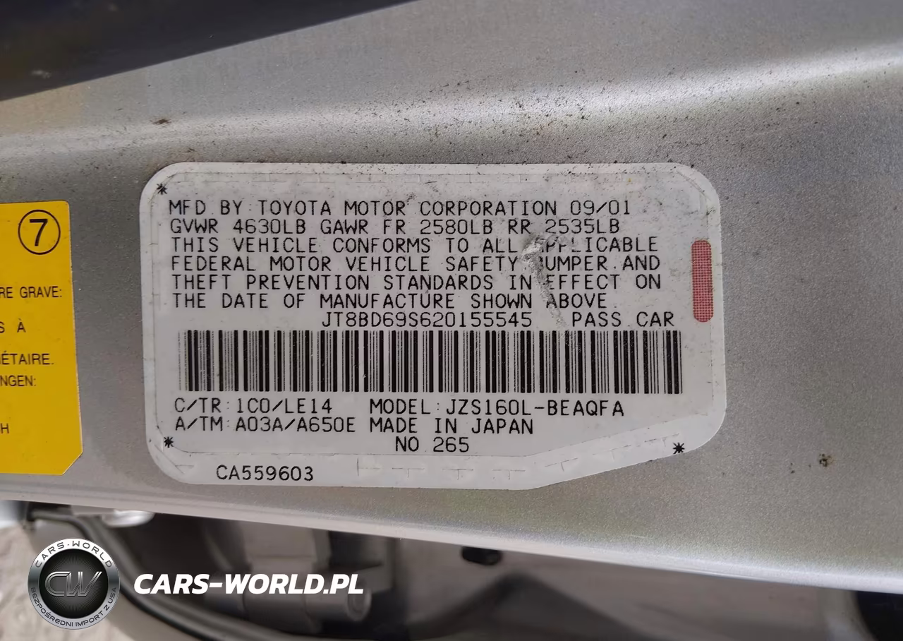 2002 Lexus Gs 300 VIN:JT8BD69S620155545 - 9