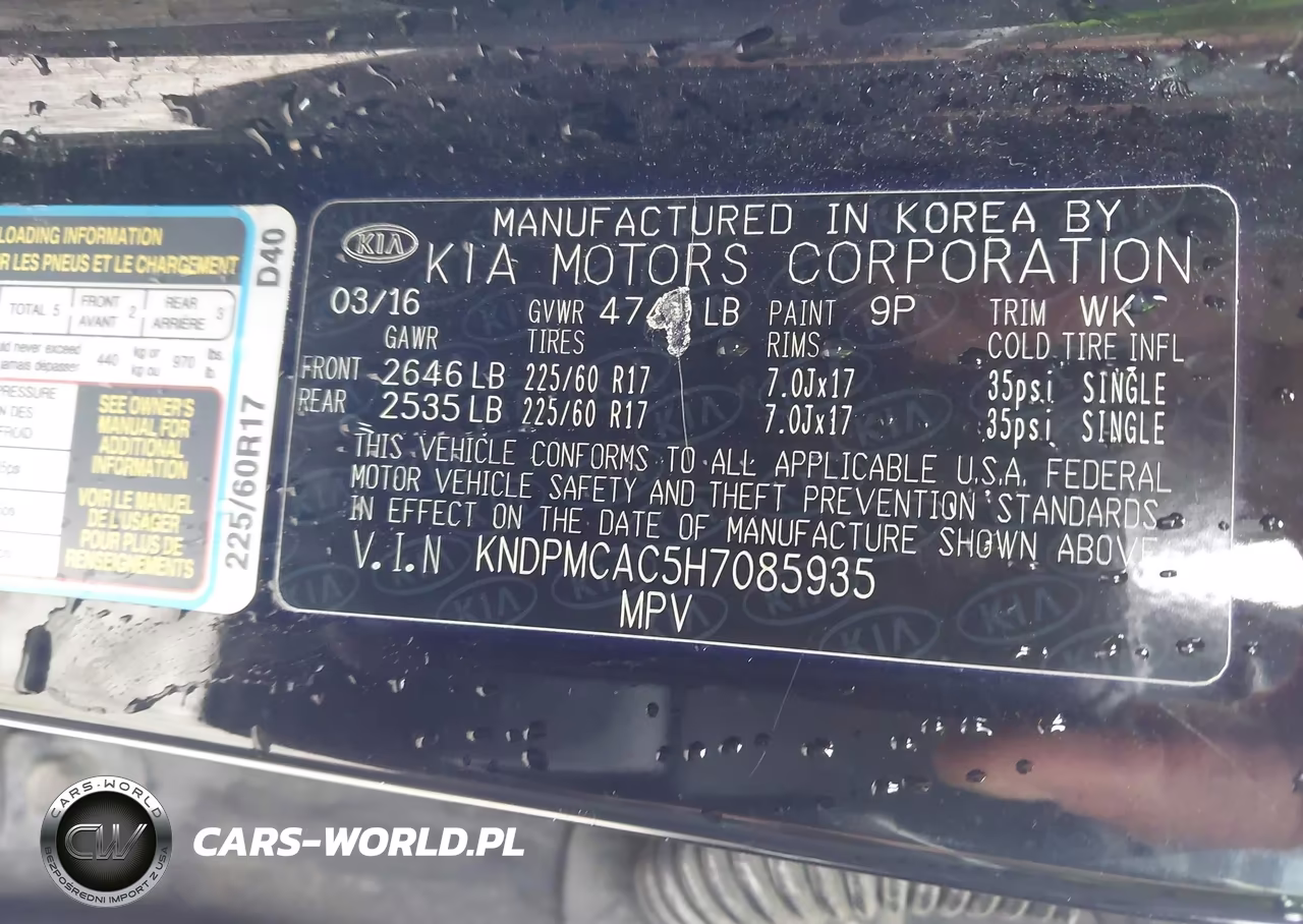 2017 Kia Sportage Lx VIN:KNDPMCAC5H7085935 - 9