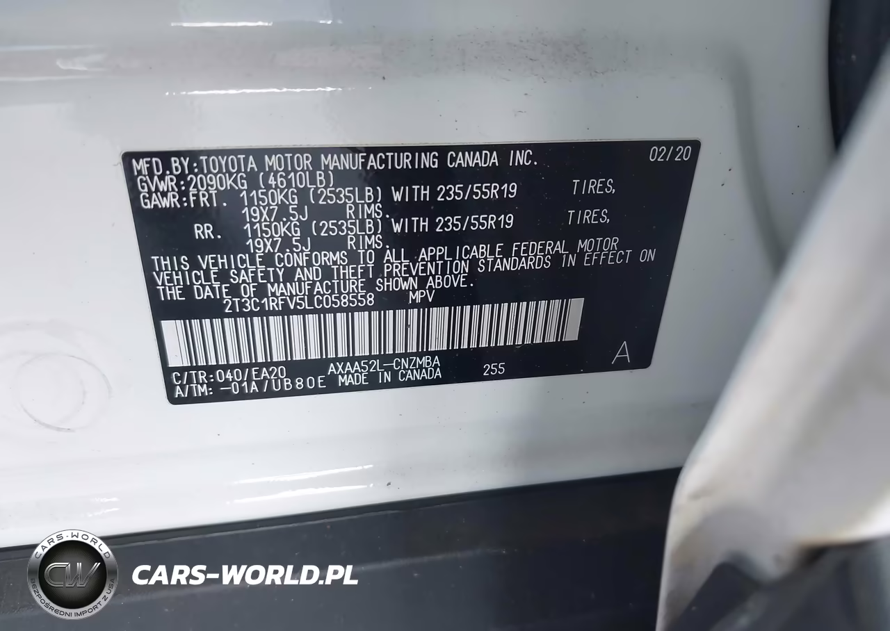 2020 Toyota Rav4 Xle Premium VIN:2T3C1RFV5LC058558 - 9