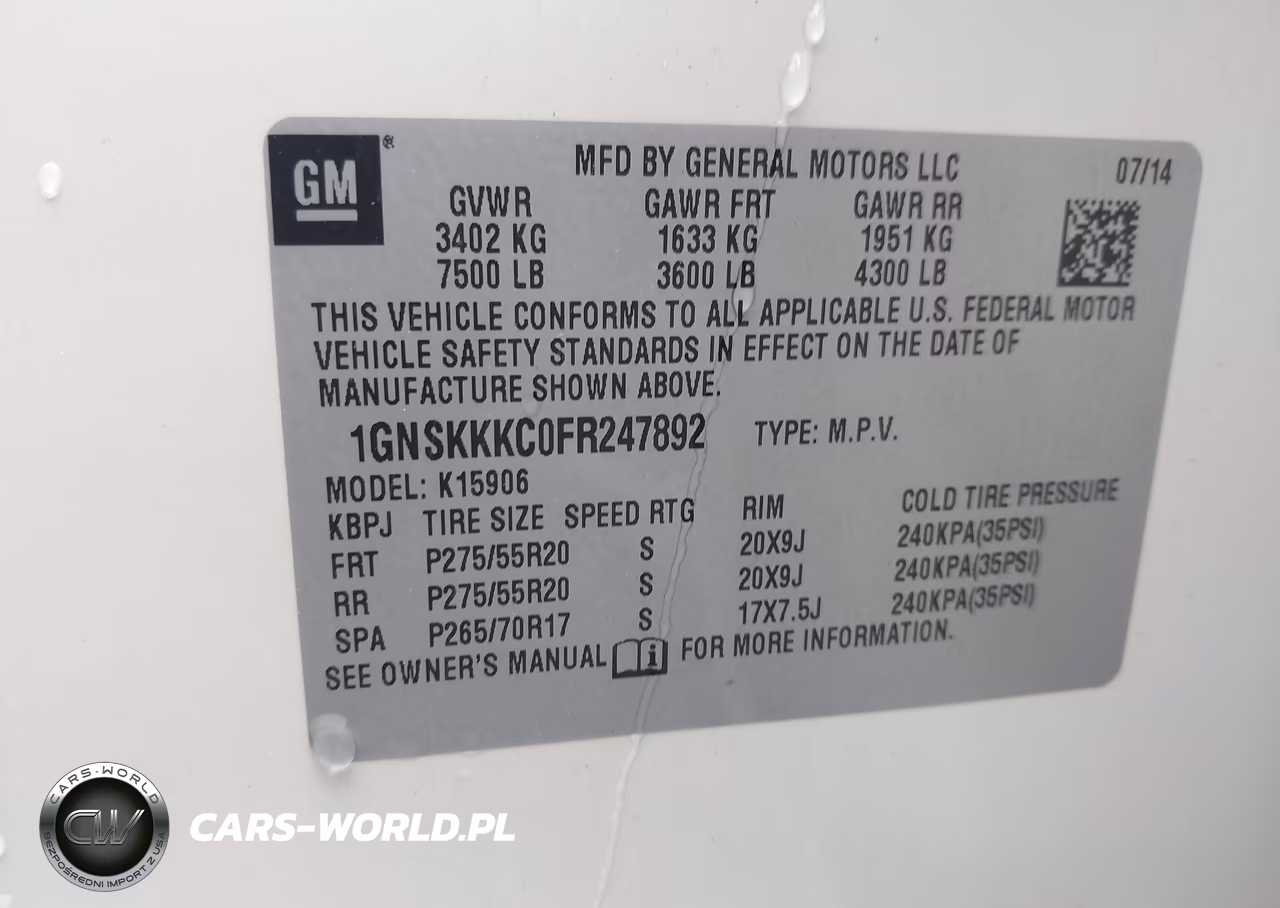 2015 Chevrolet Suburban Ltz VIN:1GNSKKKC0FR247892 - 9