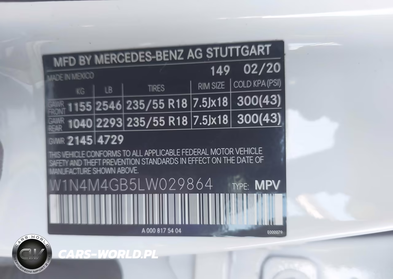 2020 Mercedes-Benz Glb 250 VIN:W1N4M4GB5LW029864 - 9