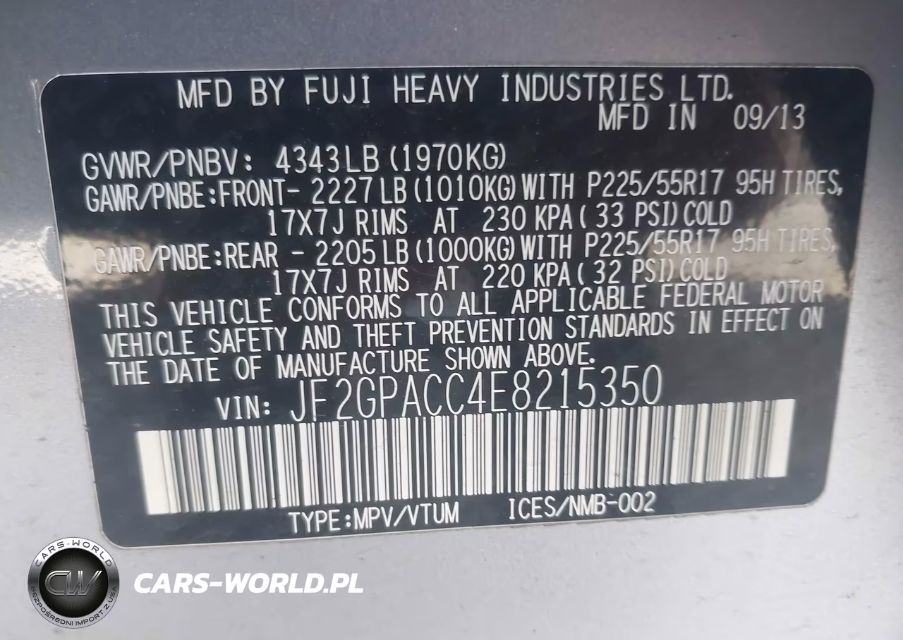 2014 Subaru Xv Crosstrek 2.0I Premium VIN:JF2GPACC4E8215350 - 9