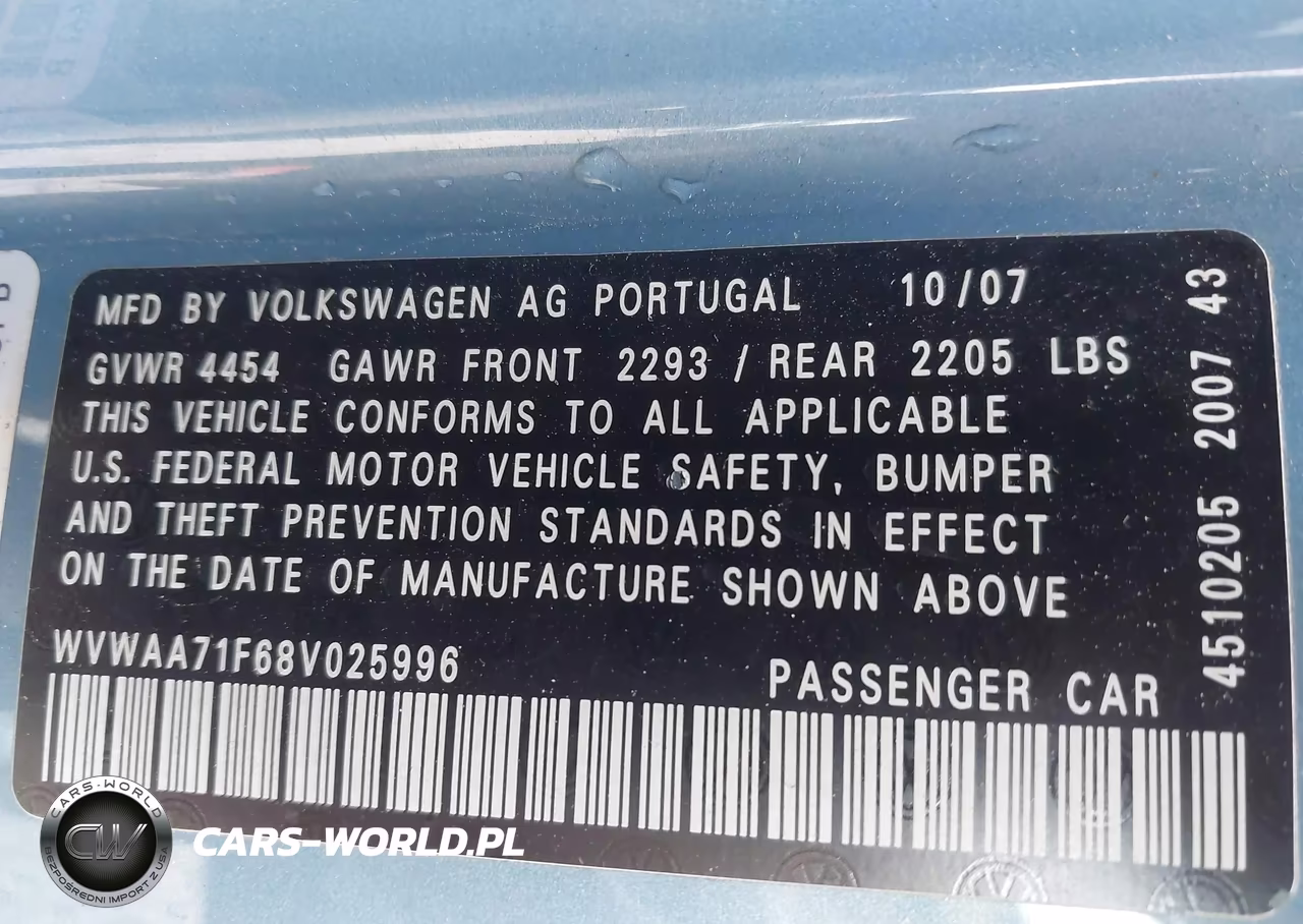2008 Volkswagen Eos Komfort-Turbo VIN:WVWAA71F68V025996 - 9