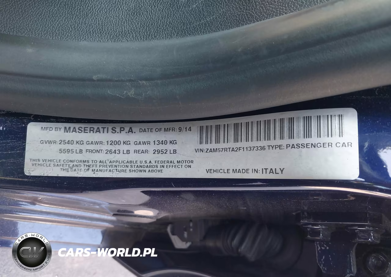 2015 Maserati Ghibli S Q4 VIN:ZAM57RTA2F1137336 - 9