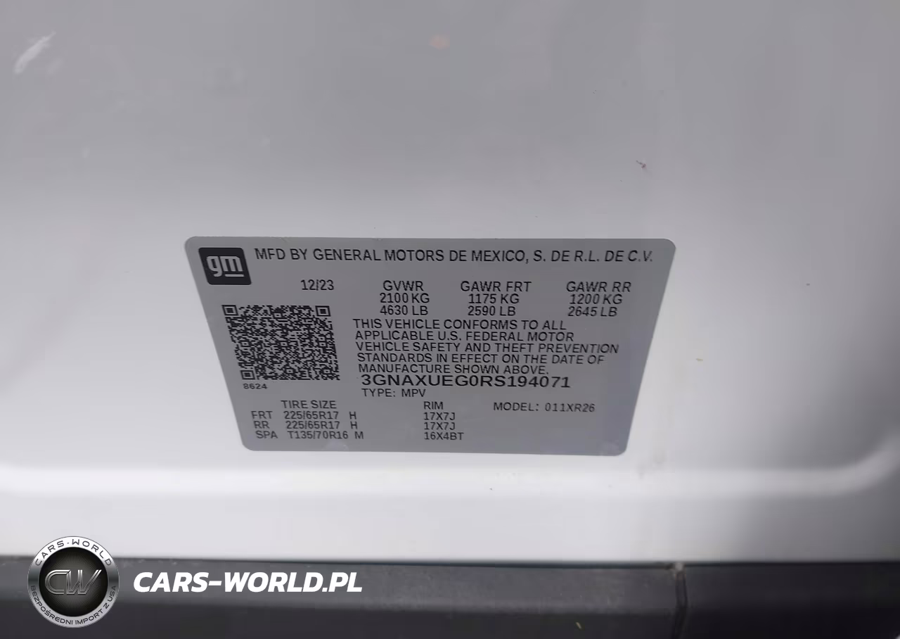 2024 Chevrolet Equinox Awd Lt VIN:3GNAXUEG0RS194071 - 9