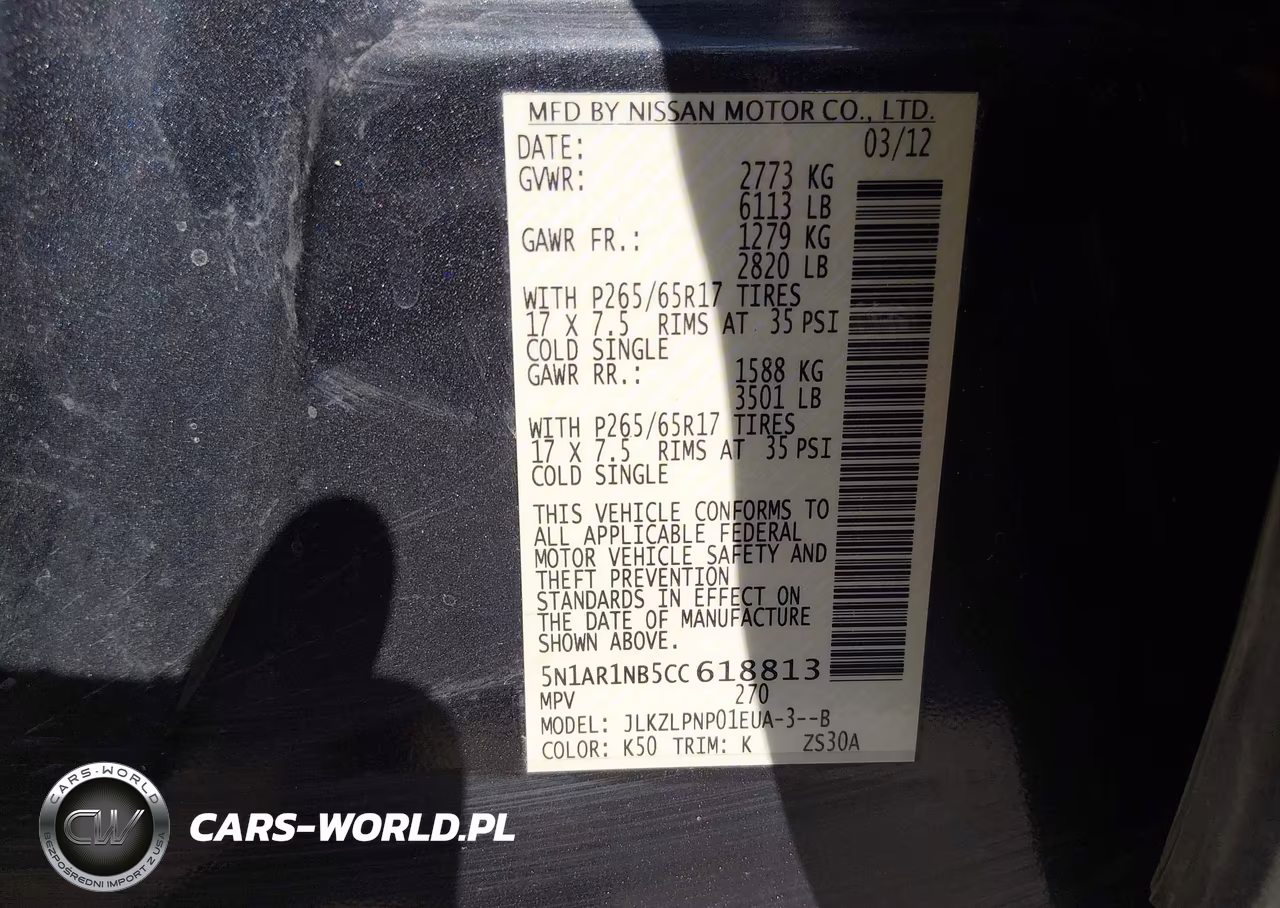 2012 Nissan Pathfinder Silver VIN:5N1AR1NB5CC618813 - 9