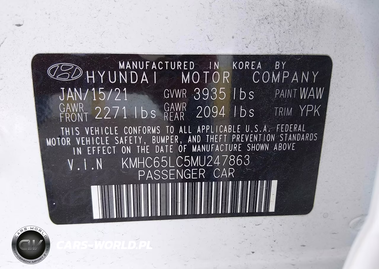 2021 Hyundai Ioniq Hybrid Blue VIN:KMHC65LC5MU247863 - 9