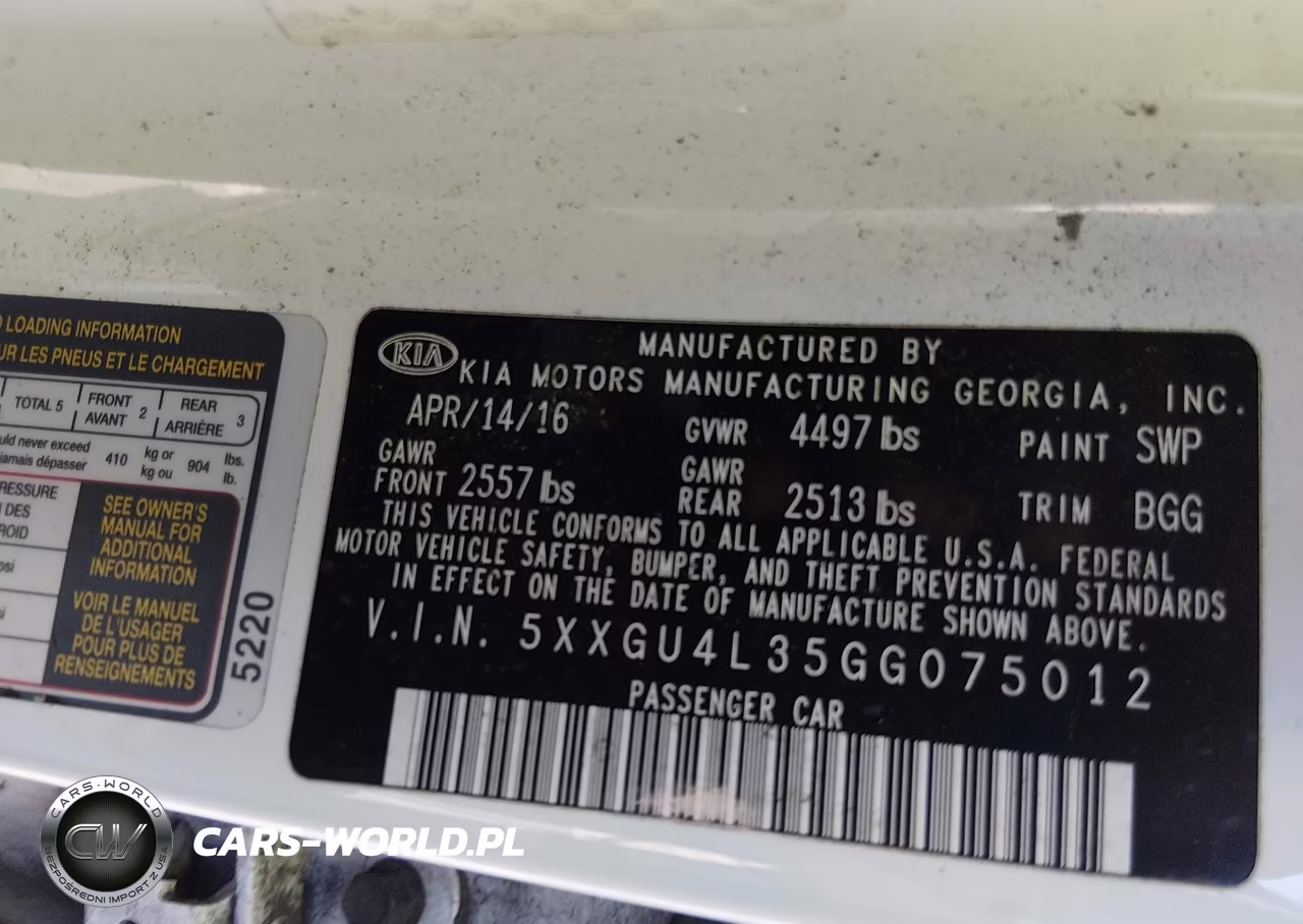 2016 Kia Optima Ex VIN:5XXGU4L35GG075012 - 9