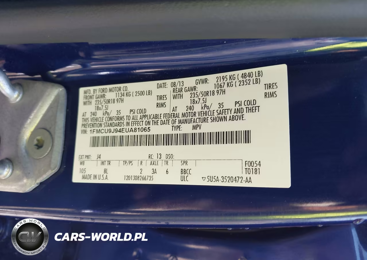 2014 Ford Escape Titanium VIN:1FMCU9J94EUA81065 - 9