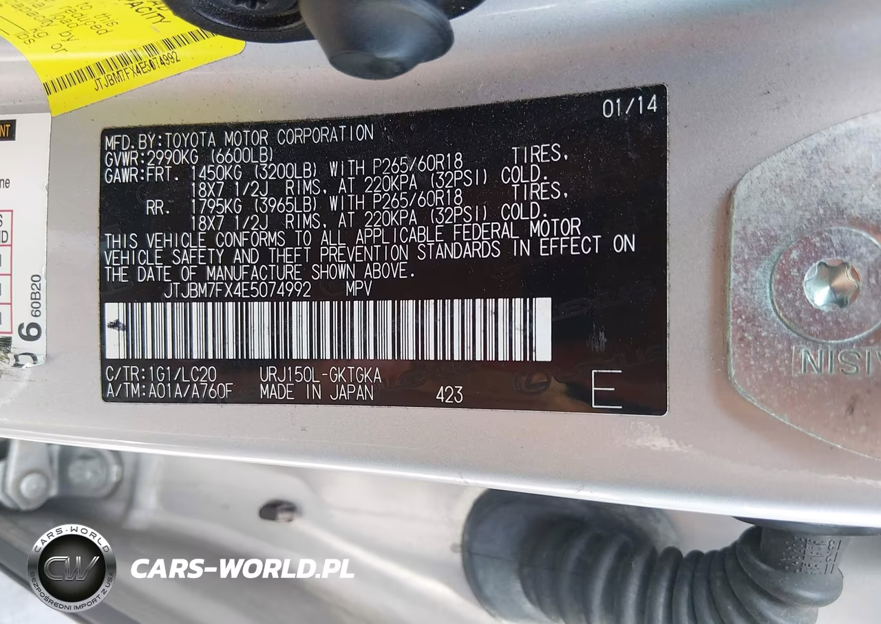 2014 Lexus Gx 460 VIN:JTJBM7FX4E5074992 - 9