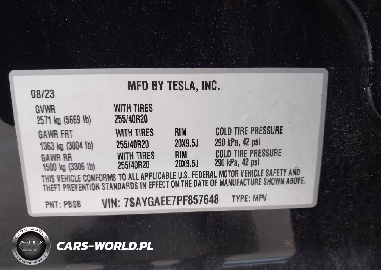 2023 Tesla Model Y Awd-Long Range Dual Motor All-Wheel Drive VIN:7SAYGAEE7PF857648 - 9