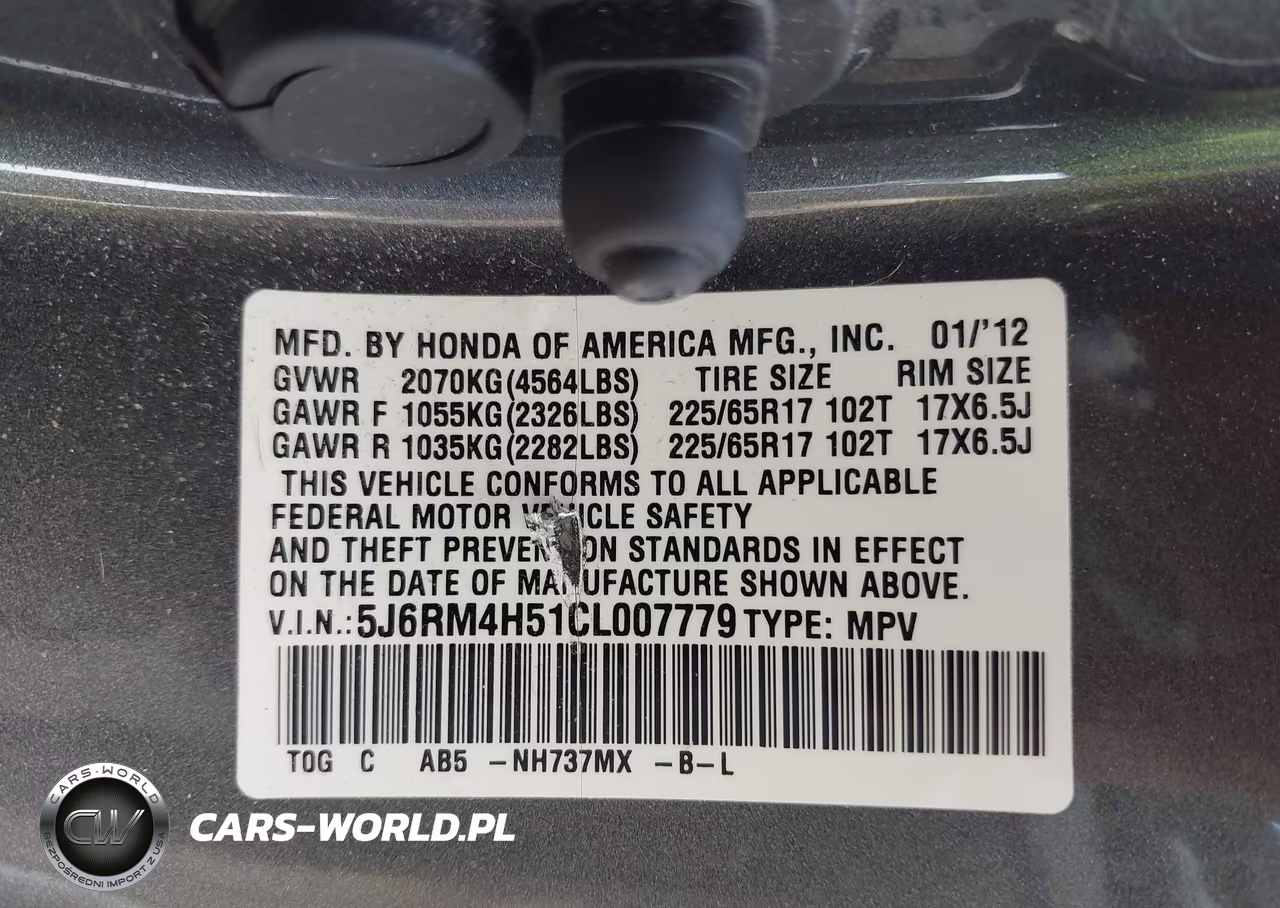 2012 Honda Cr-V Ex VIN:5J6RM4H51CL007779 - 9
