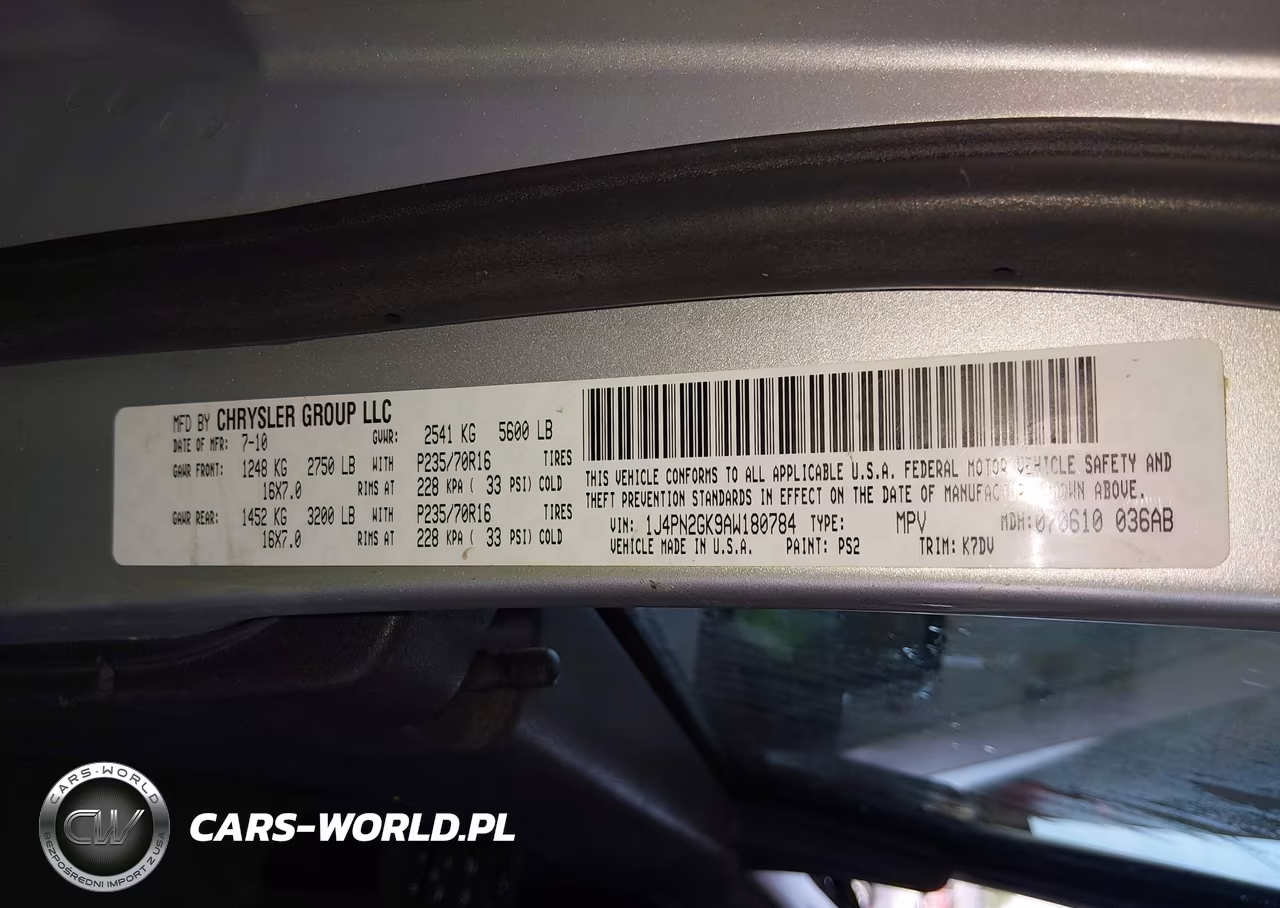 2010 Jeep Liberty Sport VIN:1J4PN2GK9AW180784 - 9