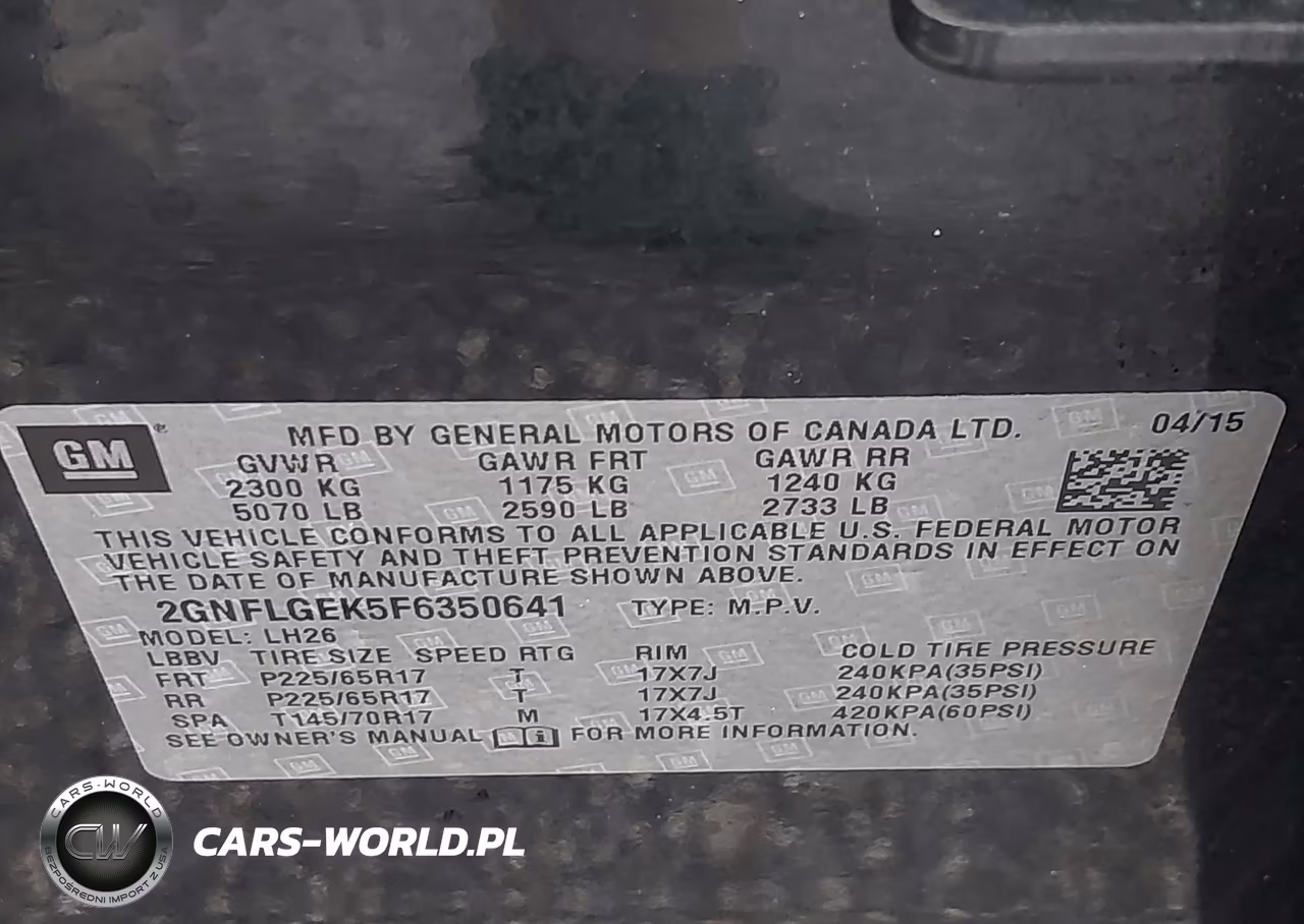 2015 Chevrolet Equinox Lt VIN:2GNFLGEK5F6350641 - 9