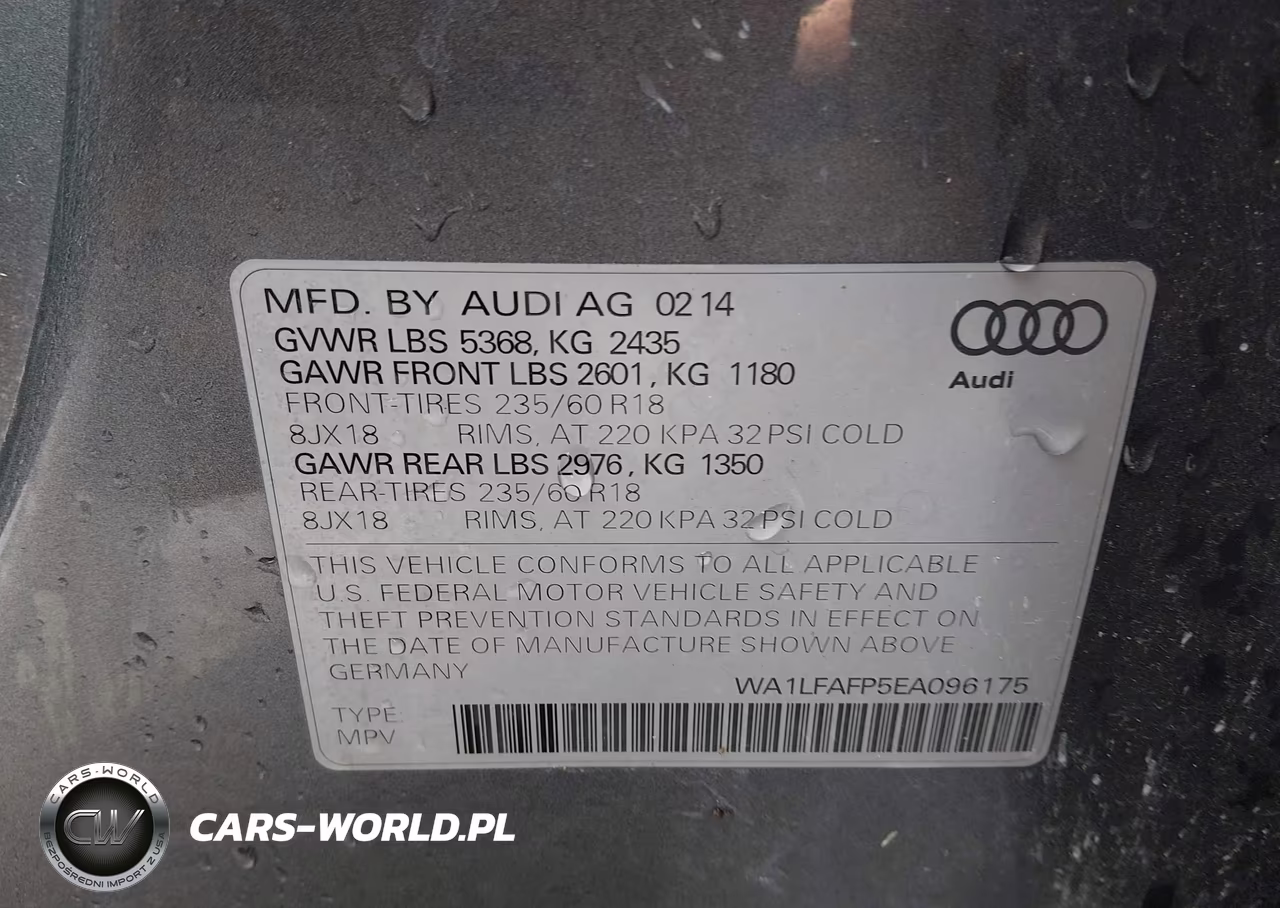2014 Audi Q5 2.0T Premium VIN:WA1LFAFP5EA096175 - 9