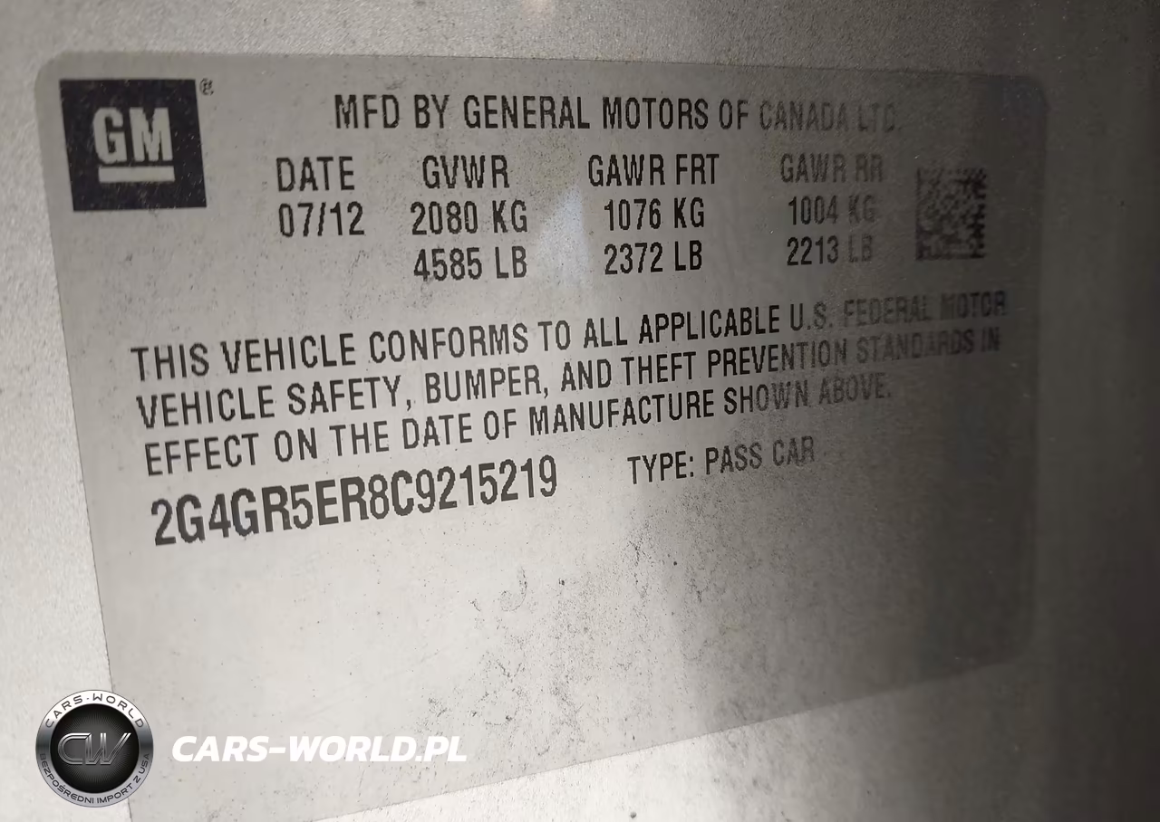 2012 Buick Regal VIN:2G4GR5ER8C9215219 - 9