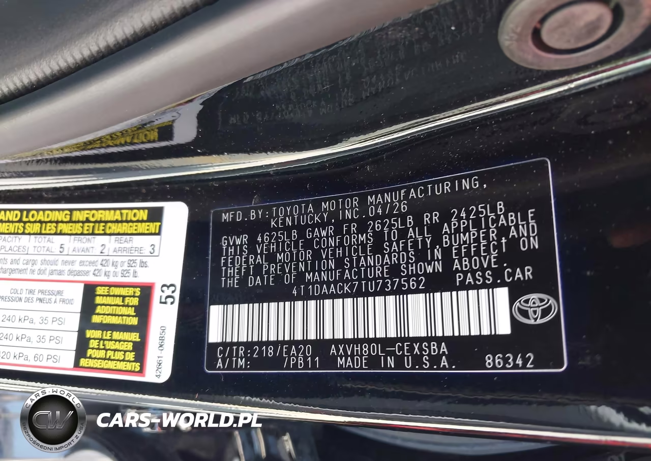 2026 Toyota Camry Nightshade VIN:4T1DAACK7TU737562 - 9