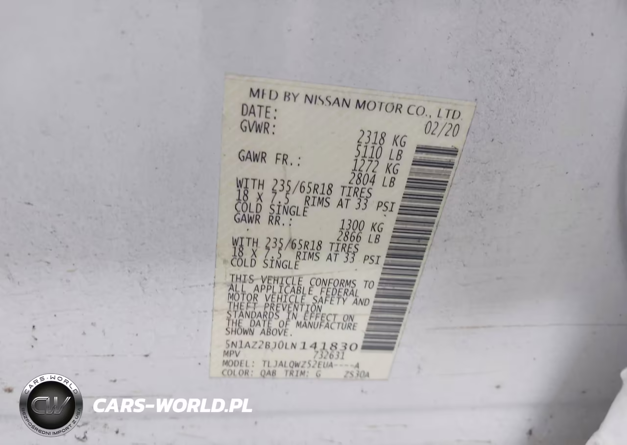 2020 Nissan Murano Sv Fwd VIN:5N1AZ2BJ0LN141830 - 9