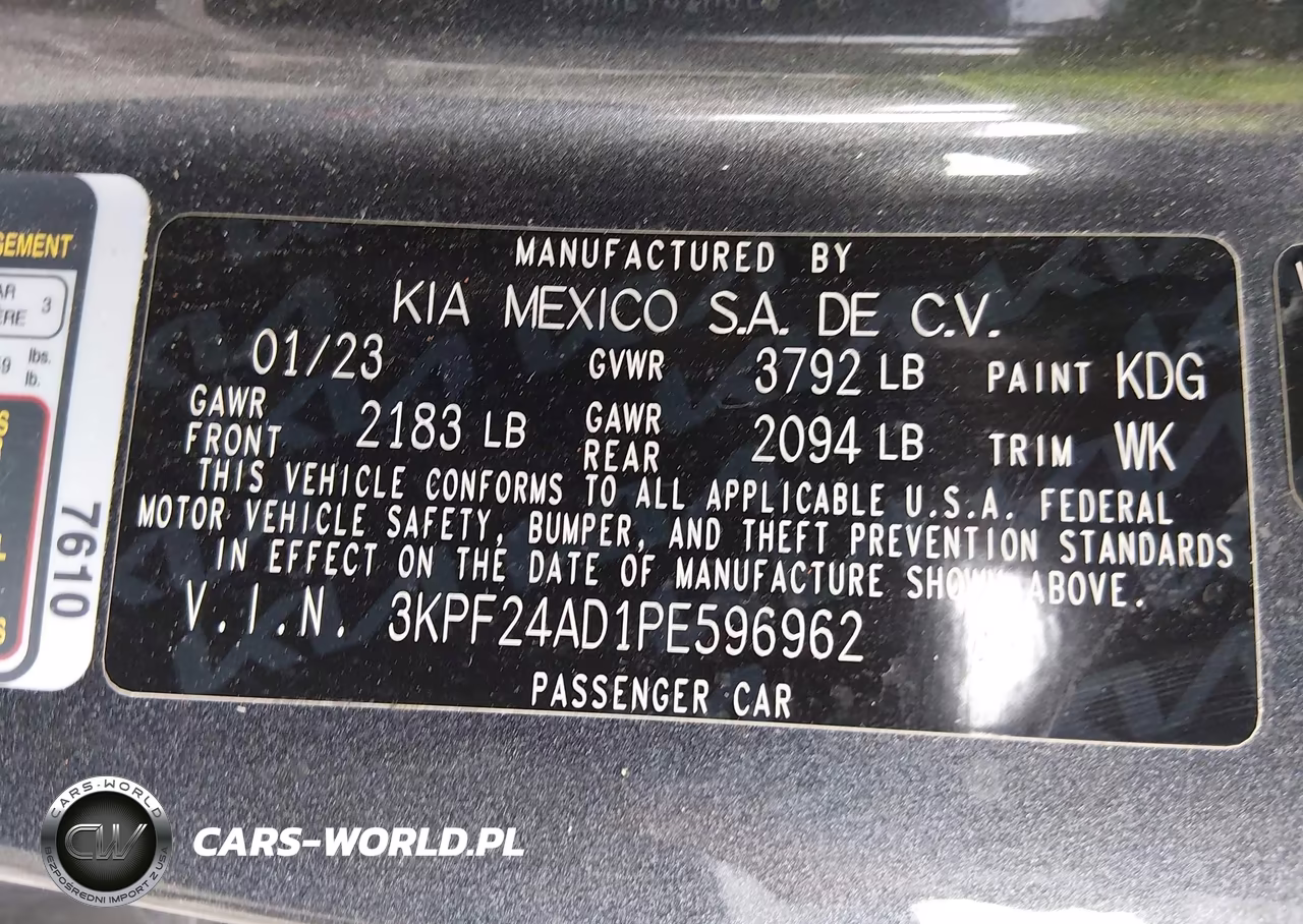 2023 Kia Forte Lxs VIN:3KPF24AD1PE596962 - 9
