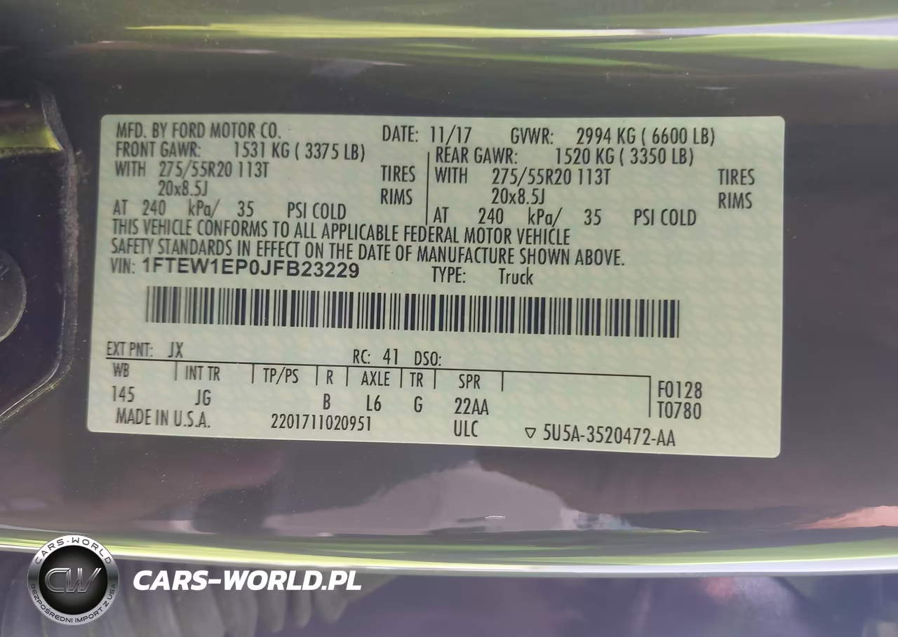 2018 Ford F-150 Xl VIN:1FTEW1EP0JFB23229 - 9