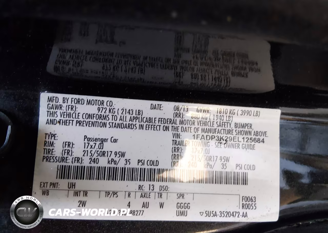 2014 Ford Focus Se VIN:1FADP3K29EL125684 - 9
