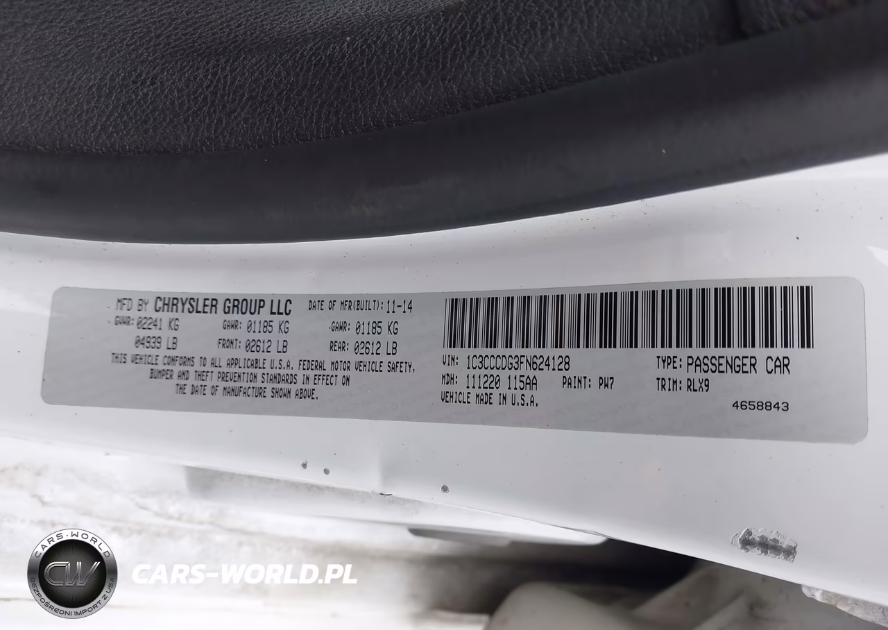 2015 Chrysler 200 S VIN:1C3CCCDG3FN624128 - 9