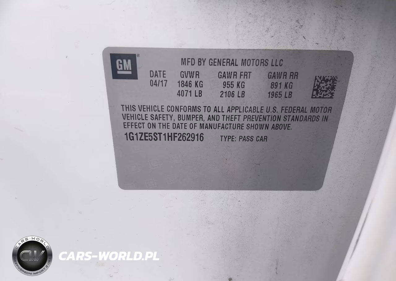 2017 Chevrolet Malibu 1Lt VIN:1G1ZE5ST1HF262916 - 8