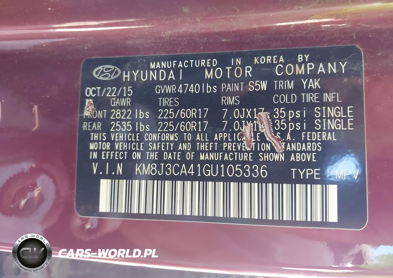 2016 Hyundai Tucson Se VIN:KM8J3CA41GU105336 - 9