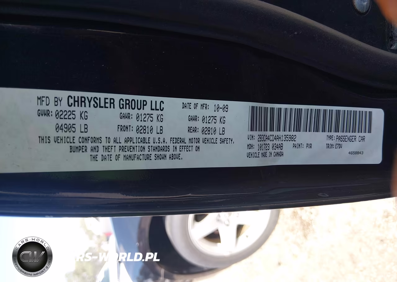 2010 Dodge Charger VIN:2B3CA4CD4AH135982 - 9