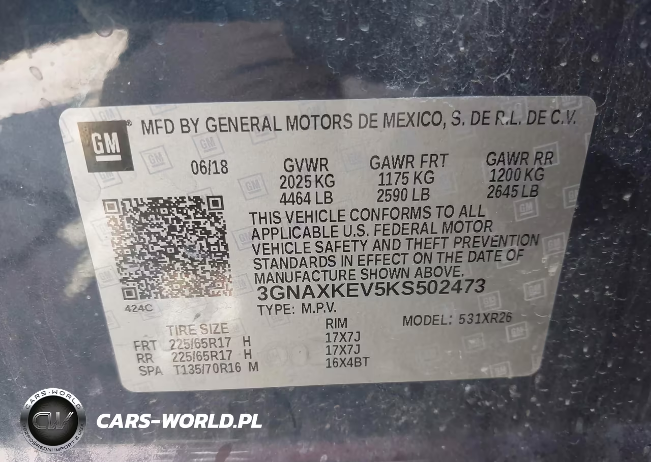 2019 Chevrolet Equinox Lt VIN:3GNAXKEV5KS502473 - 9