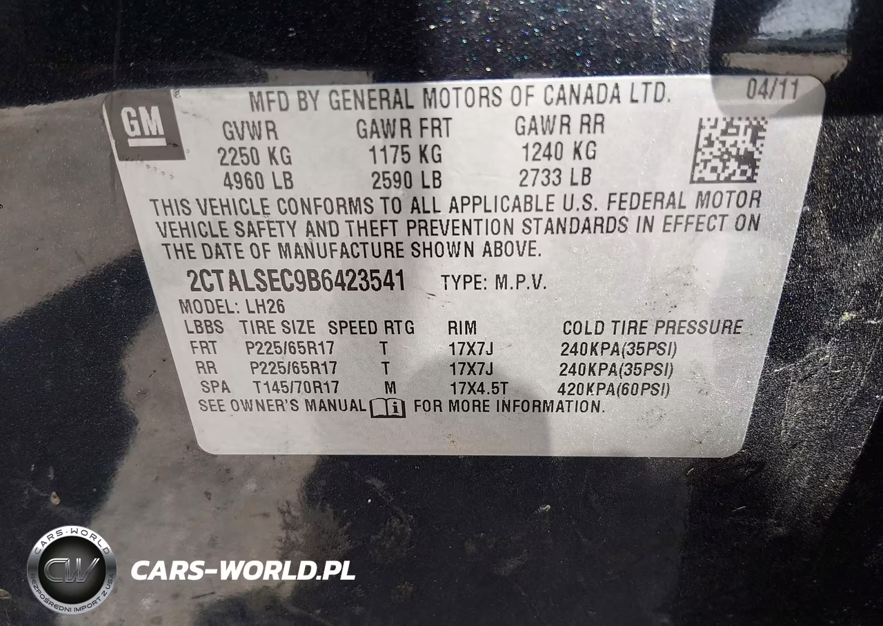 2011 GMC Terrain Sle-2 VIN:2CTALSEC9B6423541 - 9