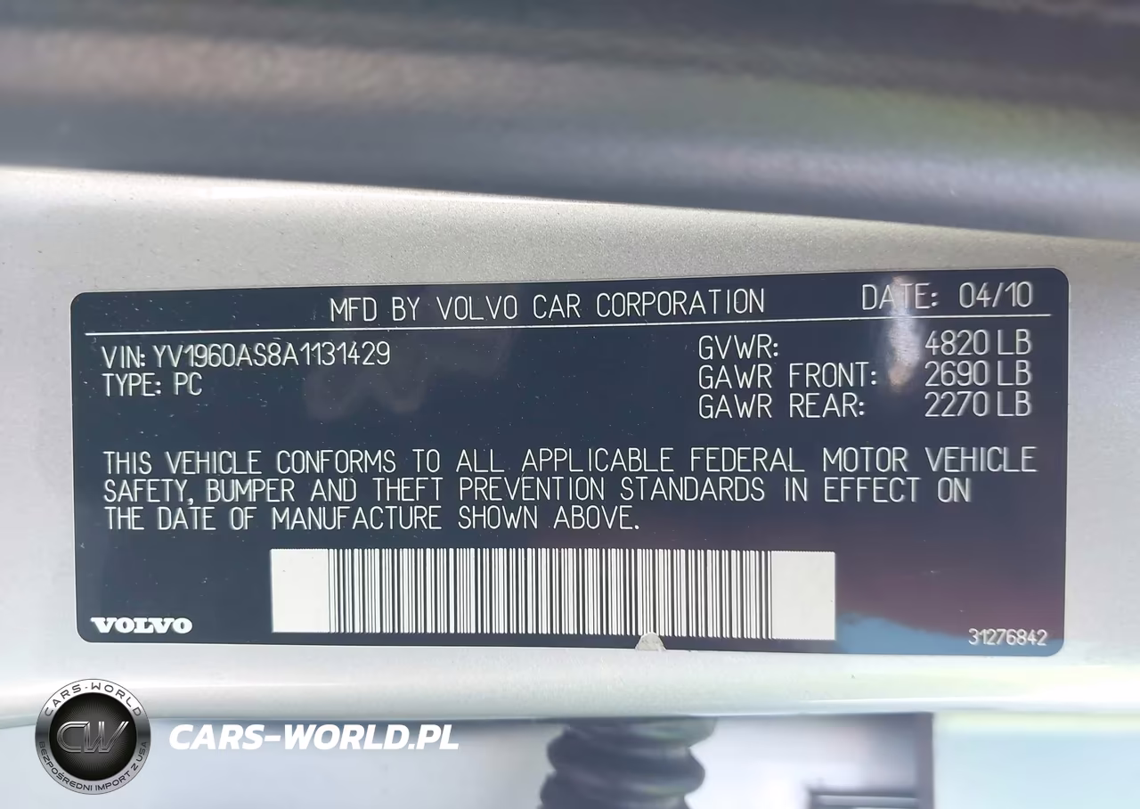 2010 Volvo S80 3.2 VIN:YV1960AS8A1131429 - 9