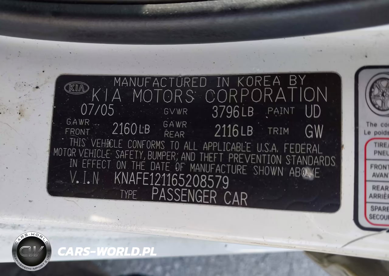 2006 Kia Spectra Ex-Lx-Sx VIN:KNAFE121165208579 - 9