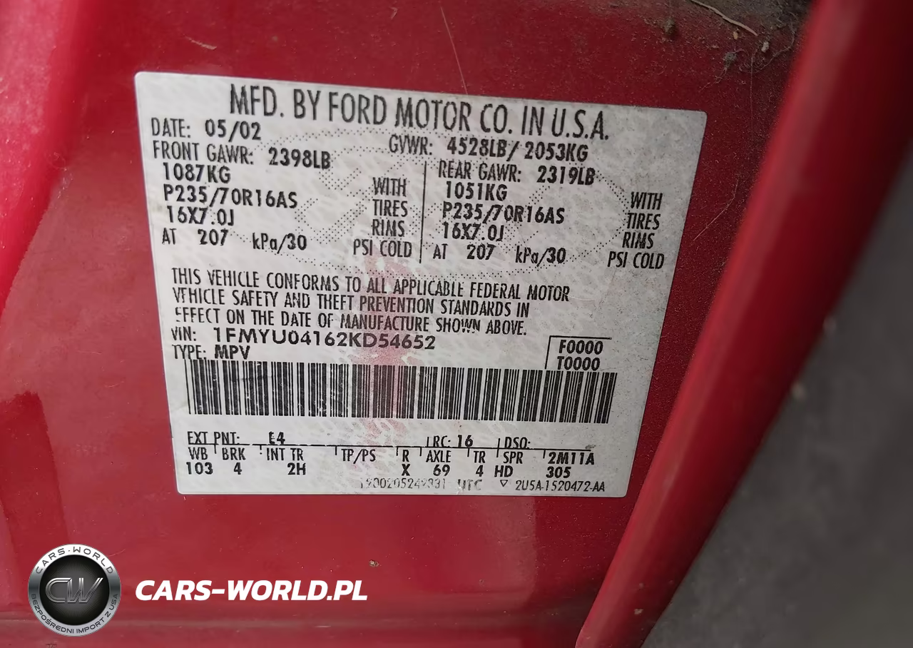 2002 Ford Escape Xlt VIN:1FMYU04162KD54652 - 9