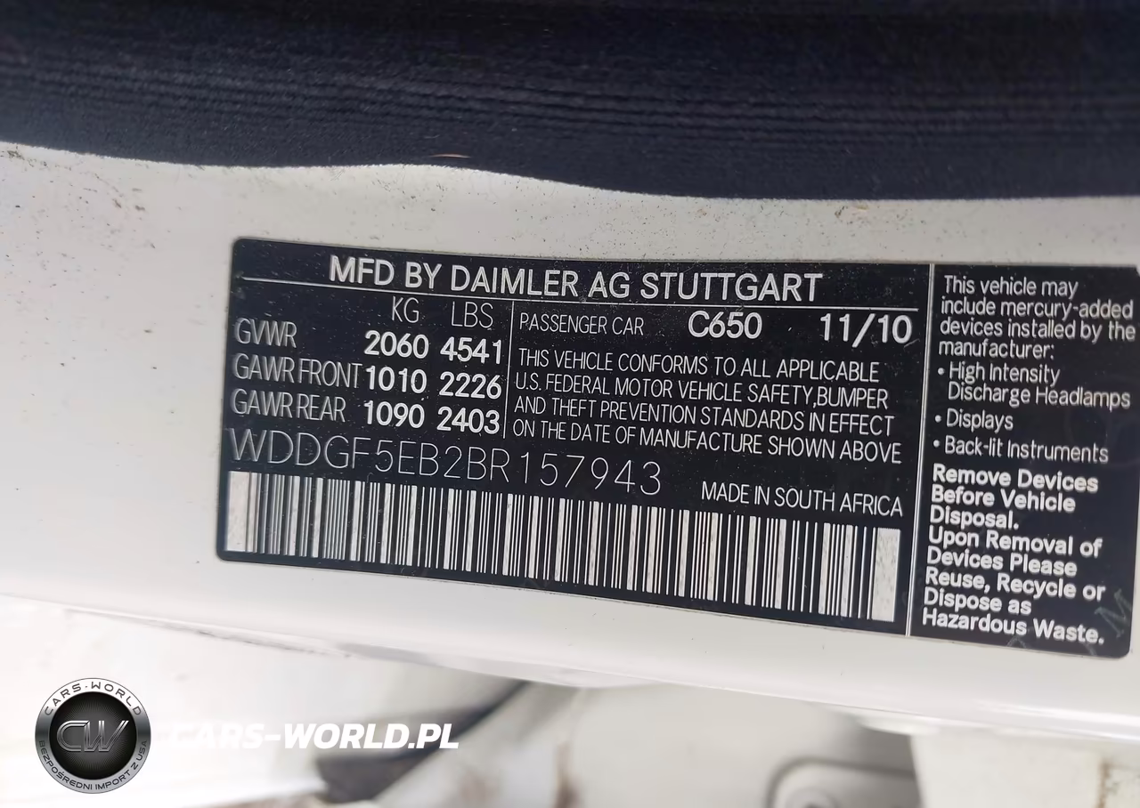 2011 Mercedes-Benz C 300 Luxury-Sport VIN:WDDGF5EB2BR157943 - 9