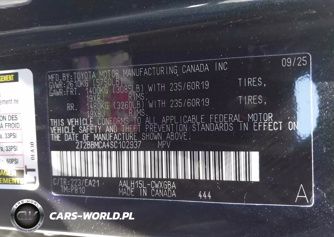 2025 Lexus Rx 350H Premium VIN:2T2BBMCA4SC102937 - 9