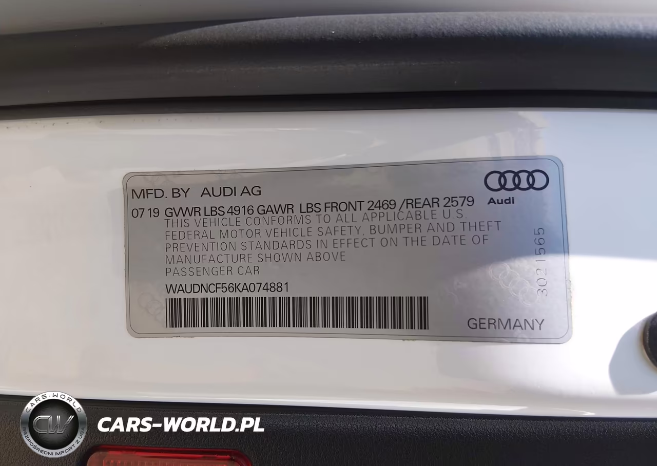 2019 Audi A5 45 Premium VIN:WAUDNCF56KA074881 - 9