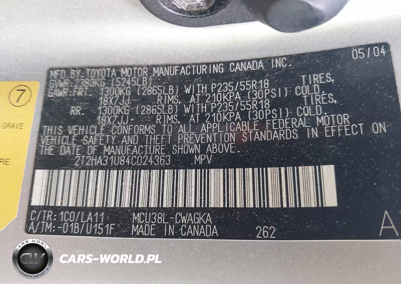 2004 Lexus Rx 330 VIN:2T2HA31U84C024363 - 9
