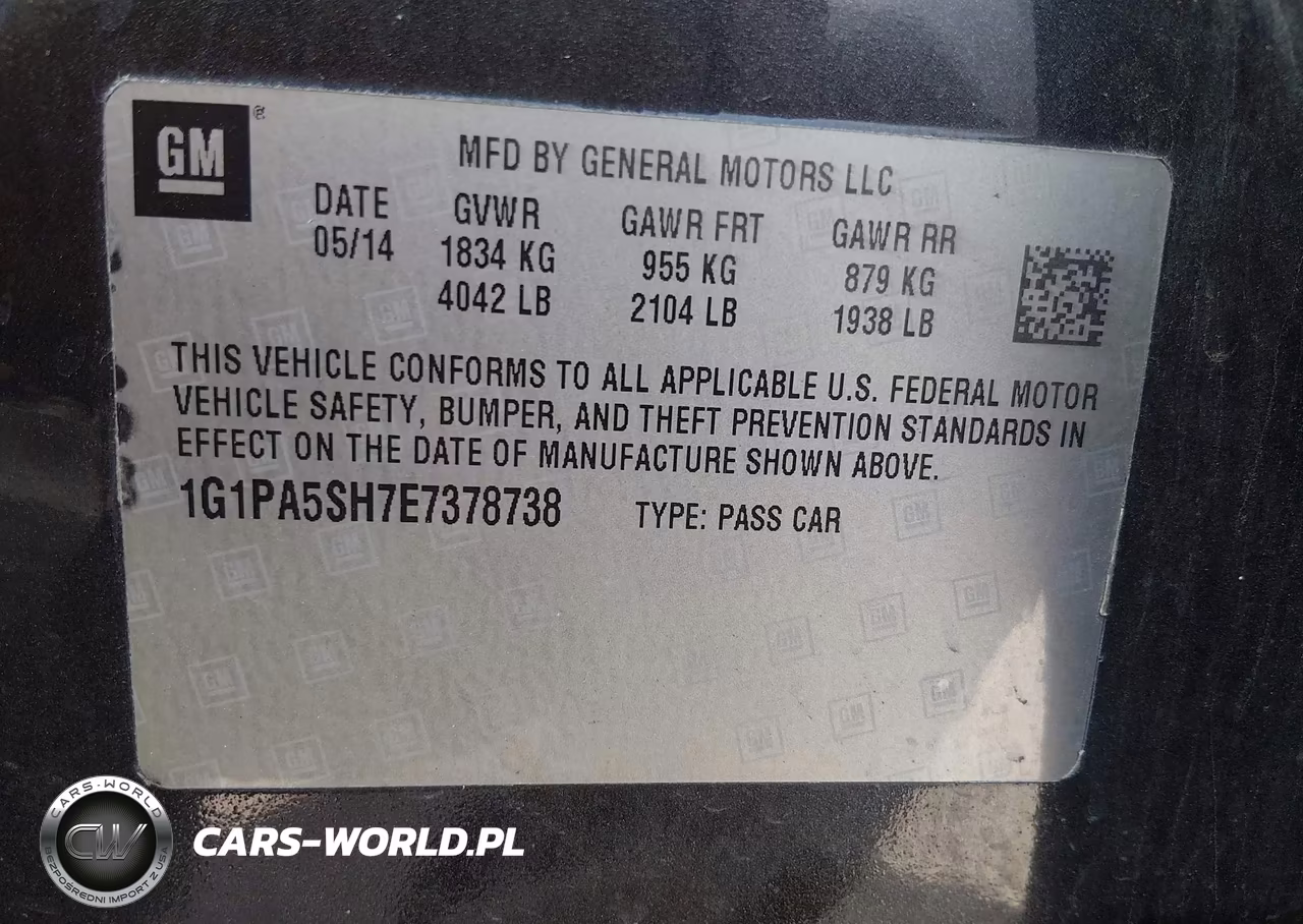 2014 Chevrolet Cruze Ls Auto VIN:1G1PA5SH7E7378738 - 9