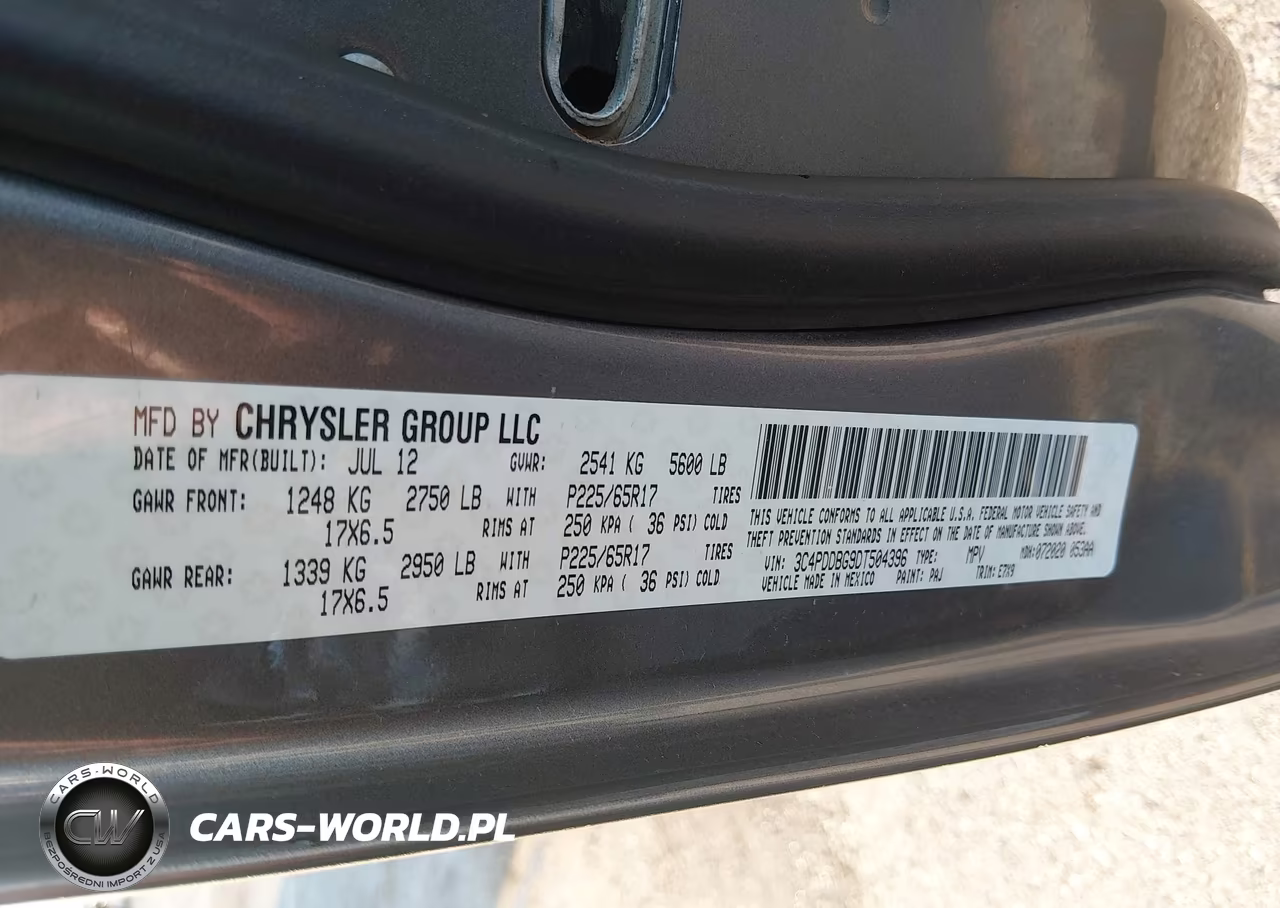 2013 Dodge Journey Sxt VIN:3C4PDDBG9DT504396 - 9