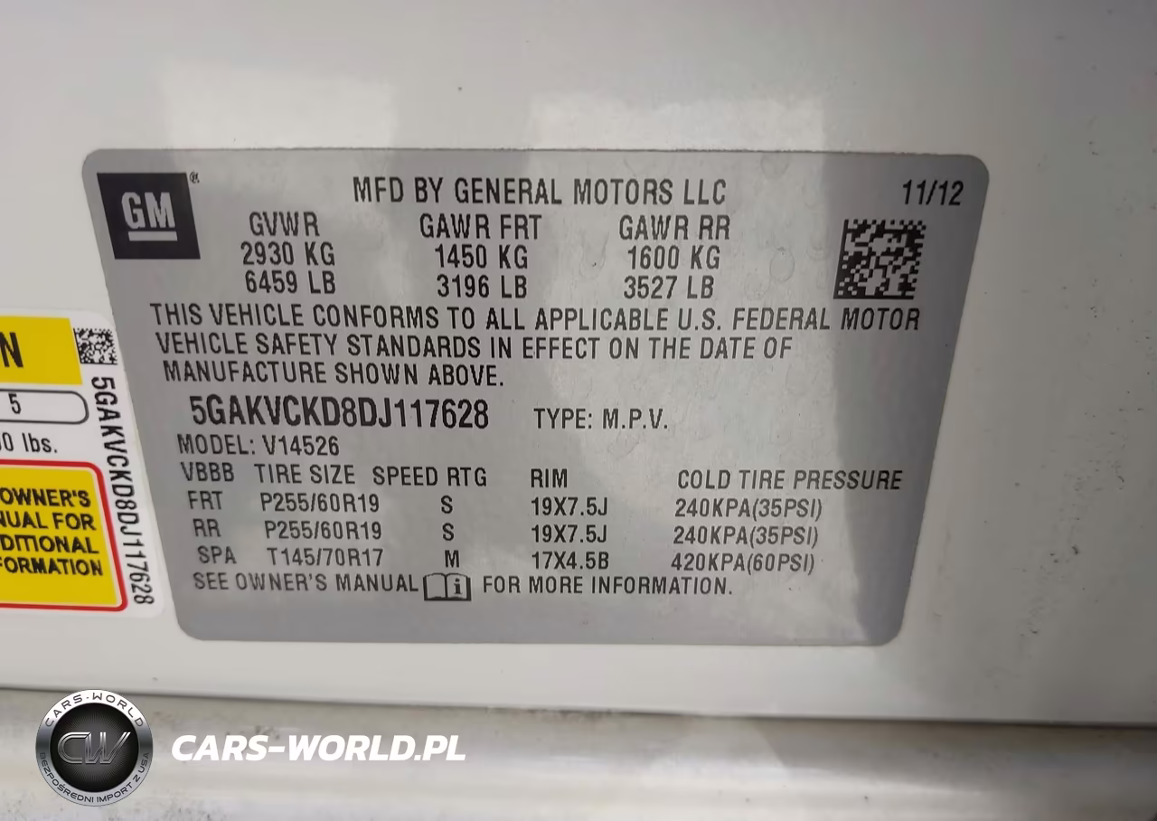 2013 Buick Enclave Leather VIN:5GAKVCKD8DJ117628 - 9
