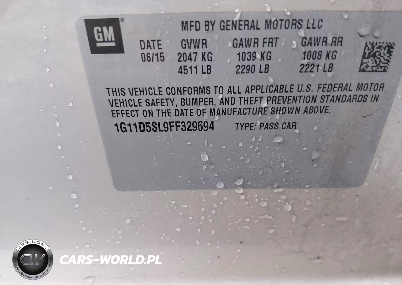 2015 Chevrolet Malibu 2Lt VIN:1G11D5SL9FF329694 - 9