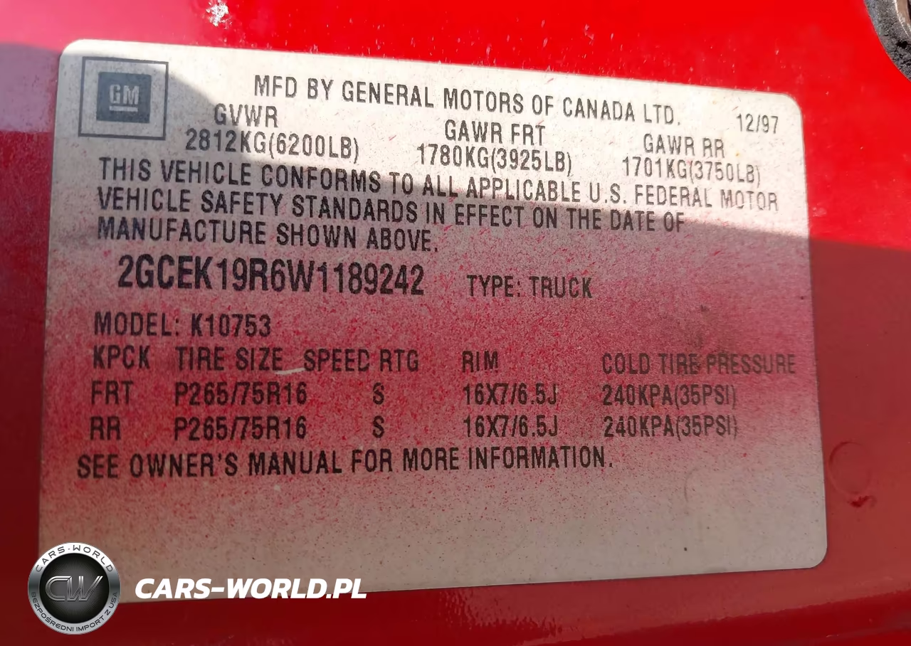 1998 Chevrolet C-K 1500 Sportside VIN:2GCEK19R6W1189242 - 9