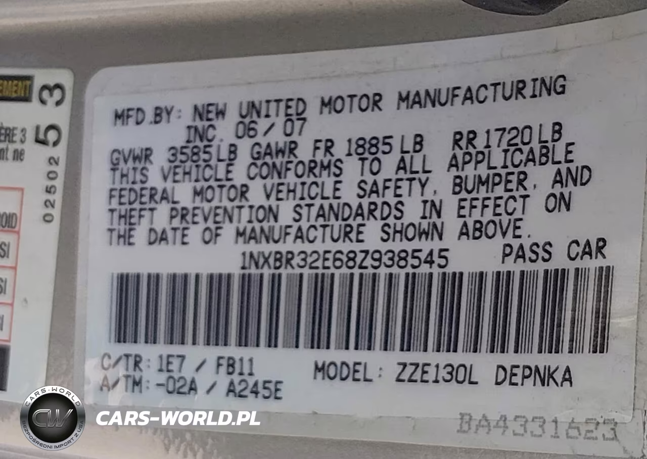 2008 Toyota Corolla Le VIN:1NXBR32E68Z938545 - 9