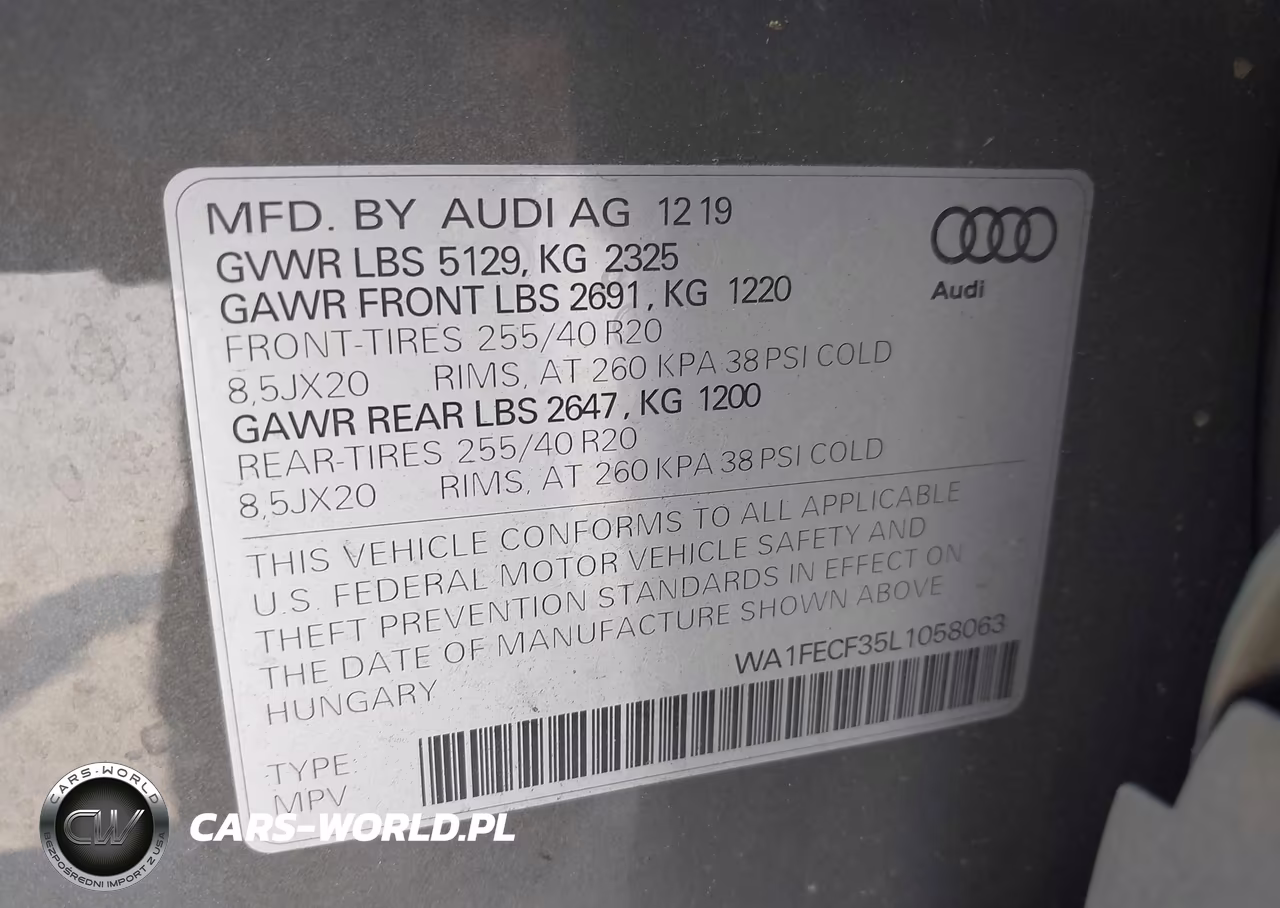 2020 Audi Q3 Prestige 45 Tfsi S Line Quattro Tiptronic VIN:WA1FECF35L1058063 - 9