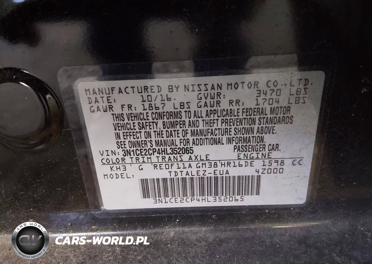 2017 Nissan Versa Note Sl VIN:3N1CE2CP4HL352065 - 9